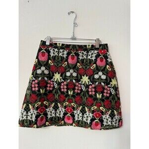 LUCY PARIS FLORAL EMBROIDERY MINI SKIRT small
